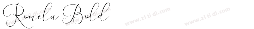 Romela Bold字体转换